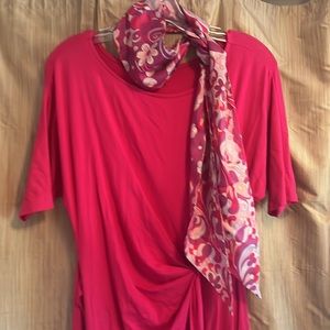 Ann Taylor Faux Wrap Dress with Free Scarf - Barbie Inspo